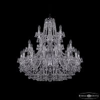 Люстра хрустальная 1409/16+8+4/300/3d Ni