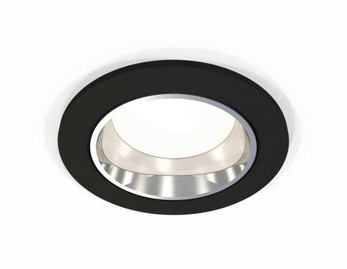 Комплект встраиваемого светильника Ambrella light Techno Spot XC6513003 SBK/PSL черный песок/серебро полированное (C6513, N6112)