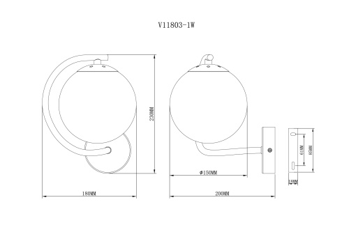 Светильник настенный Moderli V11803-1W Circle фото 3