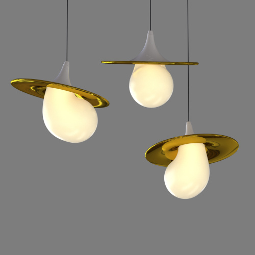 Подвесной светильник 10238P/1 gold/white фото 2 Подвесной светильник 10238P/1 gold/white фото 2