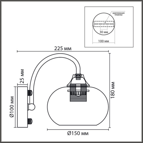 8323/1W MODERNI LN26 038 латунь/белый, металл/стекло Бра E27 1*60W 220V LARINA 8323/1W MODERNI LN26 038 латунь/белый, металл/стекло Бра E27 1*60W 220V LARINA