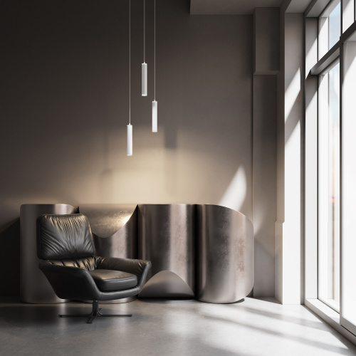 Подвесной светодиодный светильник DLR035 12W 4200K белый матовый фото 2