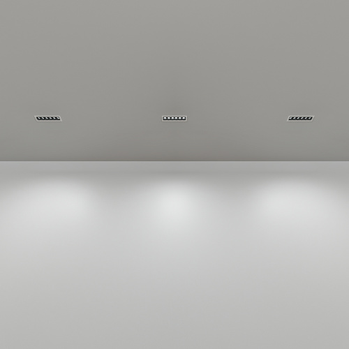 DK2514-WB Встраиваемый светильник SPACE со светодиодом L126mm 220V 10W 38° 4000К IP20 белый/черный алюминий фото 5