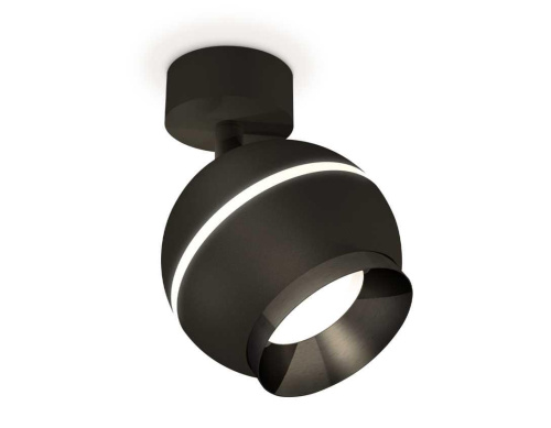 Комплект накладного светильника Ambrella light Techno Spot XM1102001 SBK/PBK черный песок/черный полированный (A2210, C1102, N7031)