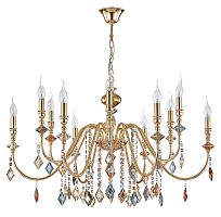 Crystal Lux Люстра Crystal Lux MERCEDES SP6+6 GOLD/COLOR