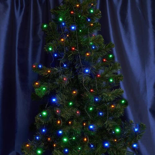 Светодиодная гирлянда Feron CL34 линейная, 10 м +1.5м 230V мультиколор, c питанием от сети,эффектом стробов, черный шнур