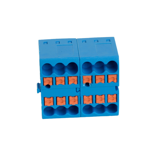 Зажим блочный (групп) для распред.тока нагрузки push-in на 6 точек, сеч 2,5 мм2, 450V, 24А, синий LD580 PTFIX 06/25 фото 8