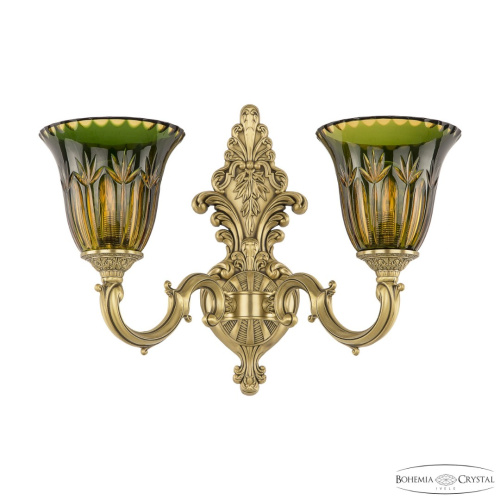 Бра бронзовые с хрусталём 7214B14/2/175 FP P2 U Amber-Green/H-1I Бра бронзовые с хрусталём 7214B14/2/175 FP P2 U Amber-Green/H-1I