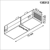 135312 PORT NT25 206 черный Соединитель с токопроводом прямой IP20 90-240V VECTOR