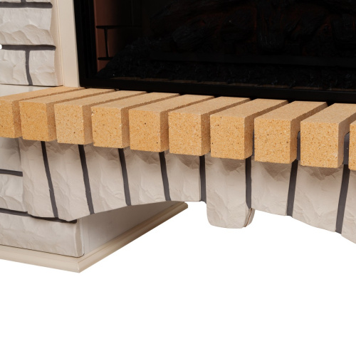 Каминокомплект COUNTRY/БРУКЛИН Белый дуб с очагом Электроочаг EPSILON 26 фото 5