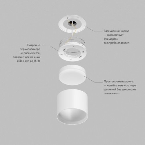 Накладной светильник Denkirs Pillar | ПИЛЛАР DK-DH2600-WH фото 3 Накладной светильник Denkirs Pillar | ПИЛЛАР DK-DH2600-WH фото 3