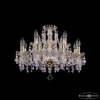 Люстра хрустальная 1410/8+4/195 G V0300 Bohemia Ivele Crystal (Богемия Ивеле Кристалл)
