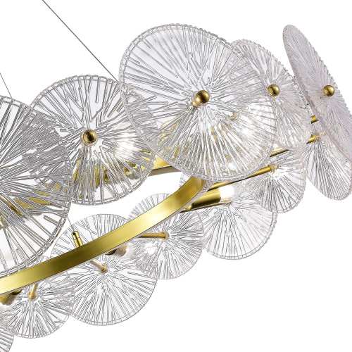 SL1657.203.10 Люстра подвесная ST-Luce Золотистый/Прозрачный E14 10*40W FLERO фото 2