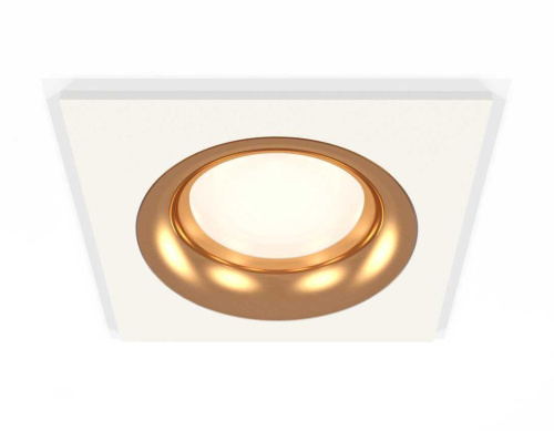 Комплект встраиваемого светильника Ambrella light Techno Spot XC7631005 SWH/PYG белый песок/золото желтое полированное (C7631, N7014)