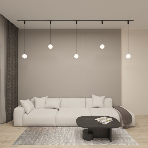 DK8052-BK Подвесной светильник SMART MOON 5W DIM 3000K-6000K, ?130мм, черный, акрил фото 2