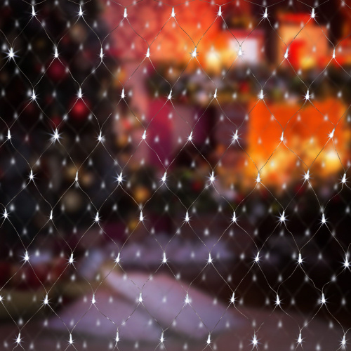 Новогодняя гирлянда сеть белый 1,5*1,5м IP20 300-001 белый Новогодняя гирлянда сеть белый 1,5*1,5м IP20 300-001 белый