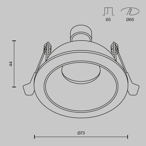 Встраиваемый светильник Technical DL126-GU10-W фото 6