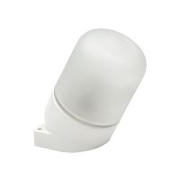 Светильник НББ 01-60-102 129х152х89мм, E27 max 60Вт, наклонный керам. корпус, стекло, IP65, белый