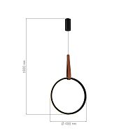 SL6131.403.20 Светильник подвесной ST-Luce Черный/Черный, Терракотовый LED 1*20W 4000K SHAPE