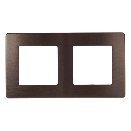 Рамка 2-постовая ЭРА 12 сатин бронза 12-5102-13 Б0052516 Рамка 2-постовая ЭРА 12 сатин бронза 12-5102-13 Б0052516