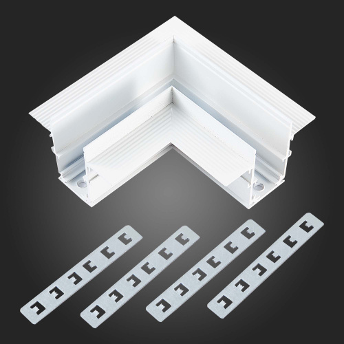 ST007.529.12 Угол-соединитель для встраиваемого магнитного шинопровода под ГКЛ 12мм ST-Luce Белый SKYLINE 48 фото 3