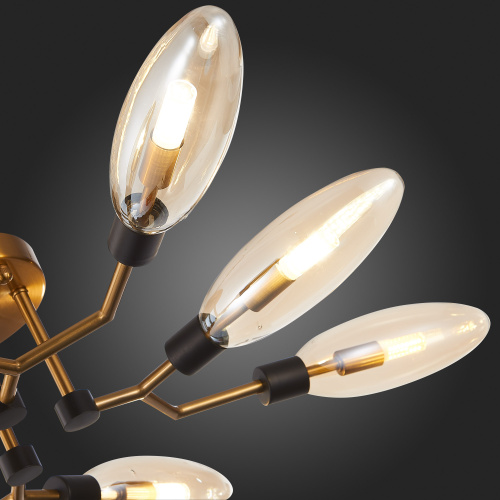 SL1174.302.08 Люстра потолочная ST-Luce Латунь/Коньячный G9 8*5W DESIMA фото 4