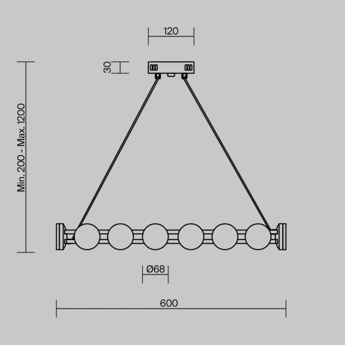 Подвесной светодиодный светильник Freya Collar FR6180PL-L32B фото 7