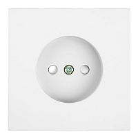 Розетка 1-местная с защитной шторкой (механизм), STEKKER, б/з, 250В, 16А, серия Мия, RST16-3109-01, белая магнолия