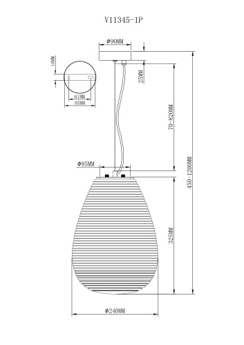 Светильник подвесной Moderli V11345-1P Arden фото 4