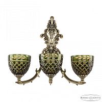 Бра бронзовые с хрусталём 7211B15/3/210 GB P1 U Amber-Green/H-1J