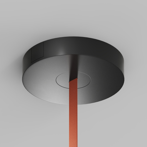 TR5511-BK Накладное основание с возможностью размещения блока питания и подачи питания треку-ремню Belty, серия Base, D260*H50мм, IP20, черный, алюминий фото 5