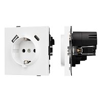 Механизм розетки с USB зарядкой SCT-TENDO-MUAC-PL-WH (230V, 16A) Arlight 054086