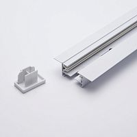 Шинопровод встраиваемый для трековых однофазных светильников, белый, 3м,  в наборе токоввод, заглушка, крепление, CAB1004