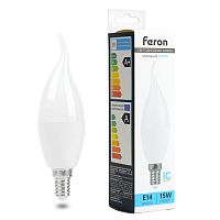 Лампа светодиодная Feron LB-980 Свеча на ветру E14 15W 175-265V 6400K