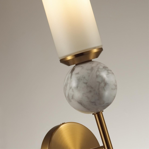 4359/1W MIDCENT ODL25 173 Настенный светильник под латунь/металл/стекло/белый мрамор IP20 E14 40W 220V LOLLA фото 4 4359/1W MIDCENT ODL25 173 Настенный светильник под латунь/металл/стекло/белый мрамор IP20 E14 40W 220V LOLLA фото 4