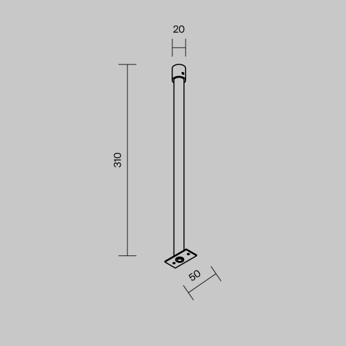 Комплектующие для уличной трековой системы Outdoor O-TR001-HL-B300 фото 2