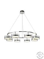 Люстра подвесная хром LED 96Вт D105см Zortes DONUT ZRS.1802.08