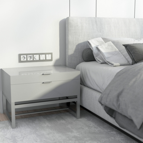 Рамка из металла на 5 постов AluMax алюминий W0053506 фото 4