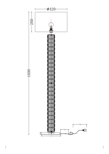 Напольный светильник (торшер) Maytoni DIA008FL-01CH фото 6