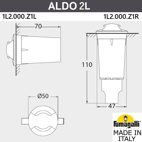 Fumagalli Грунтовый светильник светильник FUMAGALLI ALDO 2L 1L2.000.000.AXZ1L фото 3 Fumagalli Грунтовый светильник светильник FUMAGALLI ALDO 2L 1L2.000.000.AXZ1L фото 3