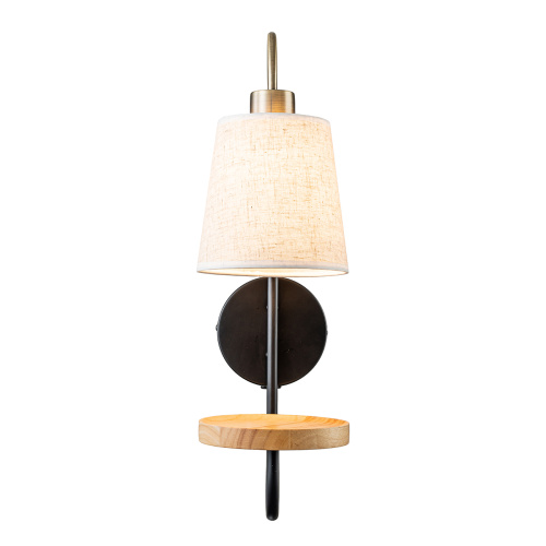 Настенный светильник Escada 582/1A E14*40W Black/Brass/Wood фото 3 Настенный светильник Escada 582/1A E14*40W Black/Brass/Wood фото 3
