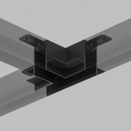 TR2113-BK Коннектор трека SMART для ГКЛ , \"Т\" образный, механический , черный. фото 4