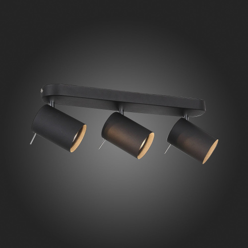 SL597.401.03 Спот ST-Luce Черный, Хром/Черный GU10 LED 3*3W Потолочные светильники фото 6