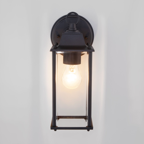 Уличный настенный светильник Brick черный IP33 1008D черный