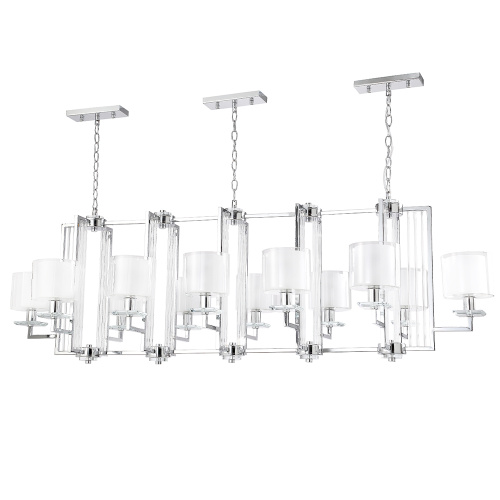 Crystal Lux Люстра Crystal Lux NICOLAS SP12 L1600 NICKEL/WHITE фото 4