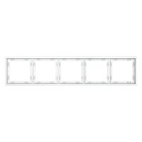 Рамка пластиковая Voltum S70 на 5 постов, (белый матовый) VLS100502