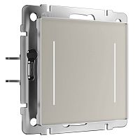 Умный сенсорный выключатель двухклавишный (дымчатый) W4523641