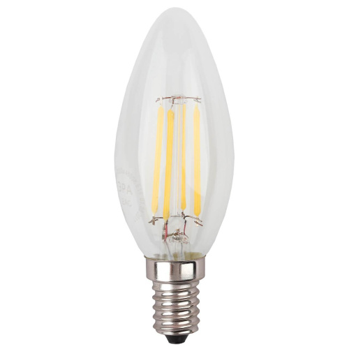 Лампа светодиодная филаментная ЭРА E14 11W 2700K прозрачная F-LED B35-11w-827-E14 Б0046985 Лампа светодиодная филаментная ЭРА E14 11W 2700K прозрачная F-LED B35-11w-827-E14 Б0046985