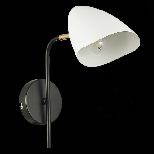 SLE103601-01 Светильник настенный Черный, Золотой/Белый E14 1*40W SATTA фото 5