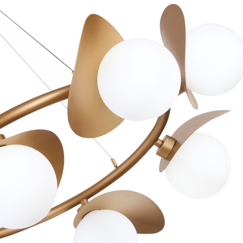 SLE220503-08 Светильник подвесной Золотистый/Белый G9 LED 8*5W BOLZANO фото 4